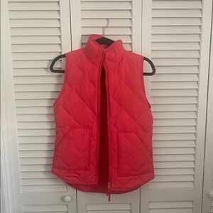 J. Crew Vibrant Red Quilted Vest